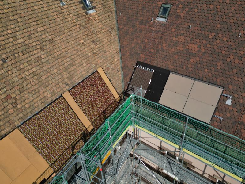 Panels on a roof